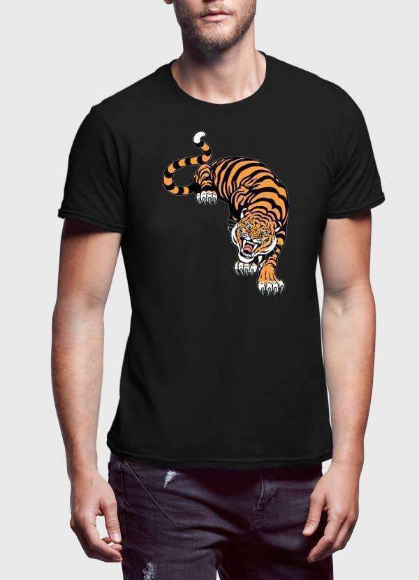 Scorpius Cornered Tiger printed T-shirt featuring a bold tiger graphic on a casual cotton T-shirt.