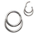 316L stainless steel double clicker ring for septum or nose piercing, seamless design by Peridot jewelry.
