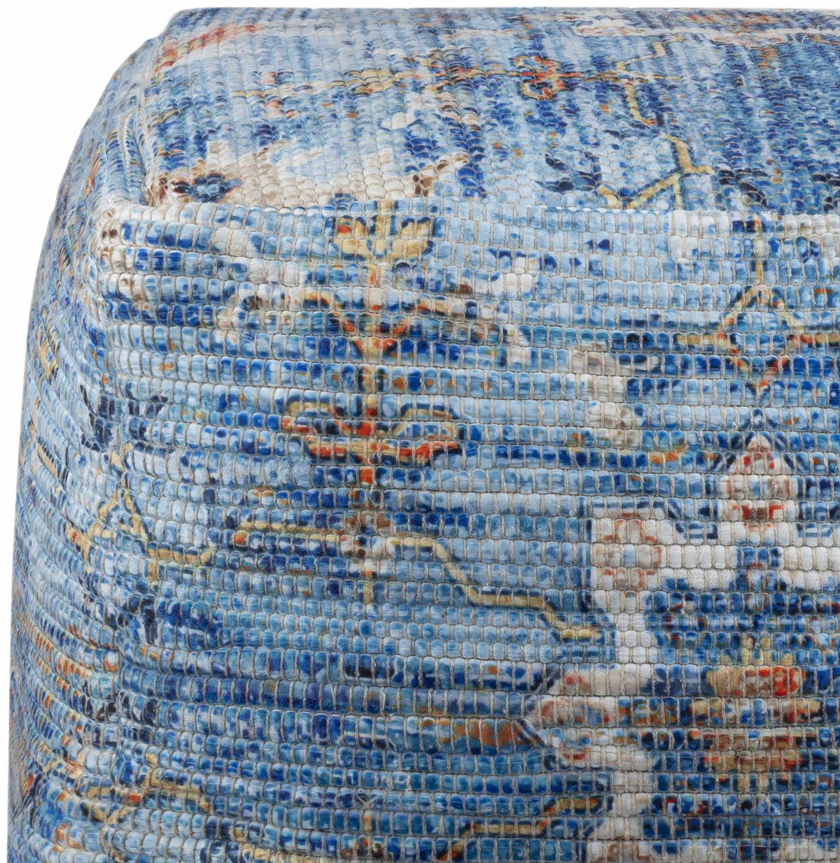 Cuddington Sky Blue Woven Pouf