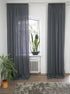 Grey linen curtain with rod pocket from Magenta Sugarplum, showcasing elegant home decor window treatment.