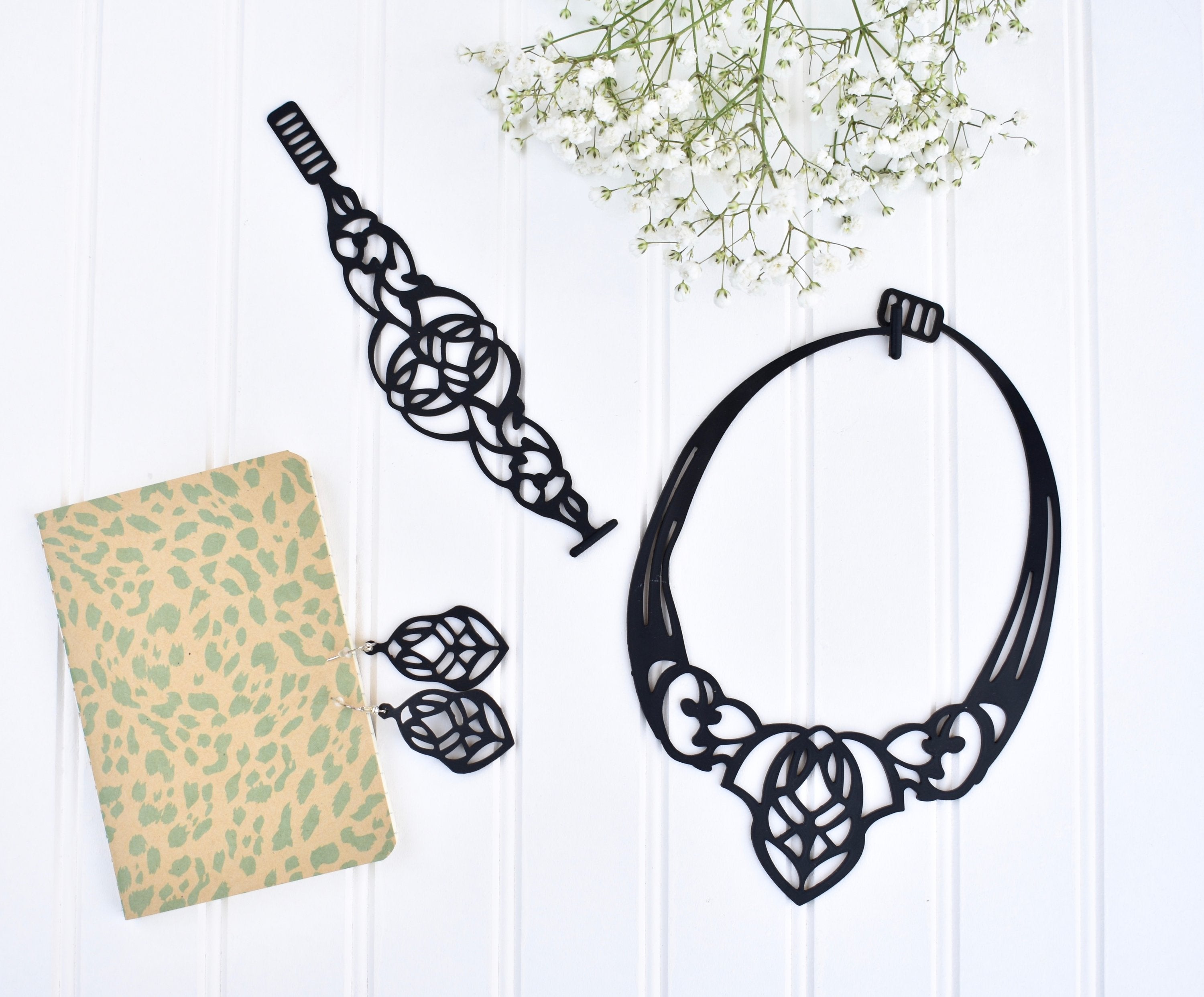Black Rose Brave bracelet with intricate metal design, adjustable jewelry piece for stylish accessories.