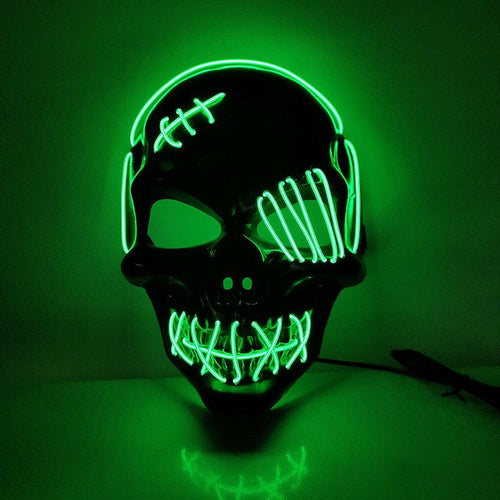 Maroon Asteria Halloween scary one-eyed pirate mask with LED light, perfect for cosplay and costume parties.
