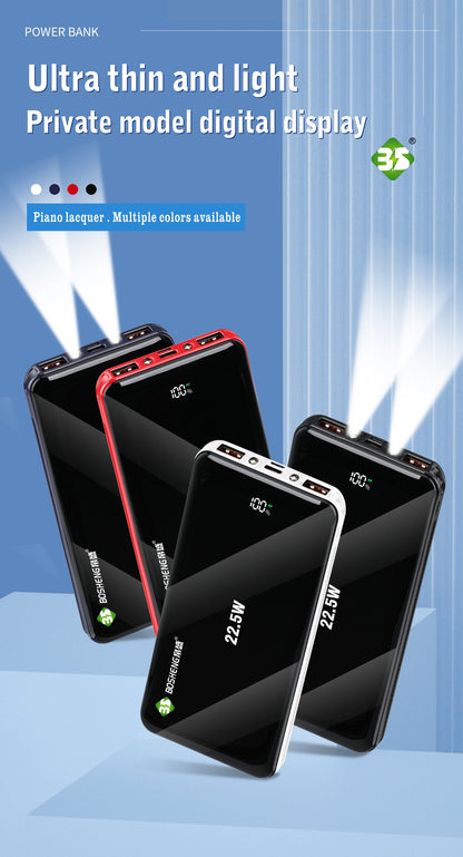 Pear Daisy portable power bank for fast charging, universal battery pack compatible with iPhone, ideal for on-the-go charging.