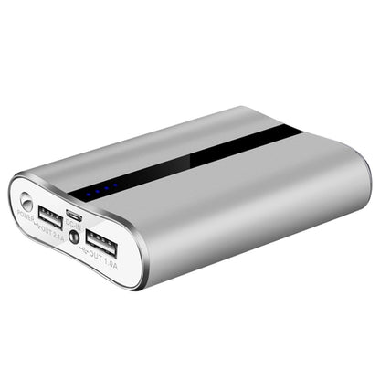 Pear Daisy 12000mAh portable charger with dual USB 3.1A output, compact power bank for charging devices on the go.