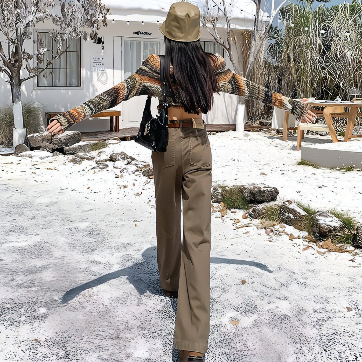 Carmine Juneberry DenimDare™ brown high waist retro jeans featuring classic fit, stylish stitching, and vintage-inspired design.