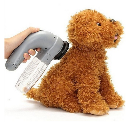 Maroon Asteria electric pet hair massage brush for cleaning and grooming cats and dogs, portable pet care tool with soft bristles