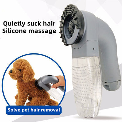 Maroon Asteria electric pet hair cleaning brush with portable design and massage features for pet grooming and shedding removal.