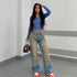 Carmine Juneberry UrbanEase™ loose high waist street jeans with a relaxed fit, showcasing classic denim fabric and high waist design.