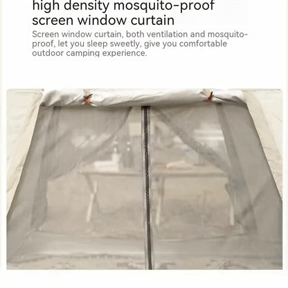 NNETM 8-Person Family Camping Tent with Canopy Setup
