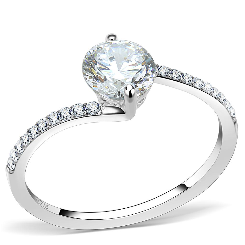 High polished stainless steel ring by Turquoise Tiger, DA013, with a smooth, shiny finish and no plating visible.