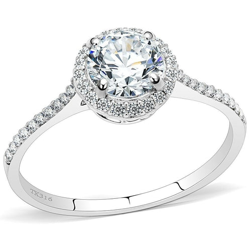 High polished stainless steel ring with AAA grade finish from Turquoise Tiger, showcasing a sleek, shiny jewelry design.