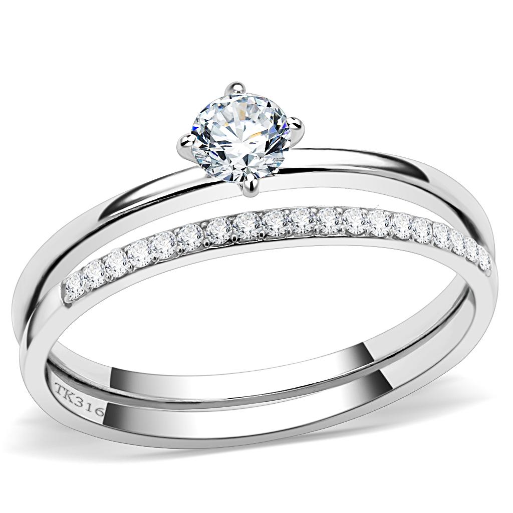 High polished stainless steel ring by Turquoise Tiger, jewelry with AAA grade quality, showcasing a sleek, shiny finish.