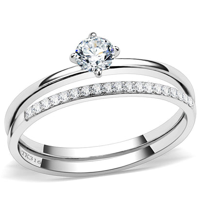 High polished stainless steel ring by Turquoise Tiger, jewelry with AAA grade quality, showcasing a sleek, shiny finish.