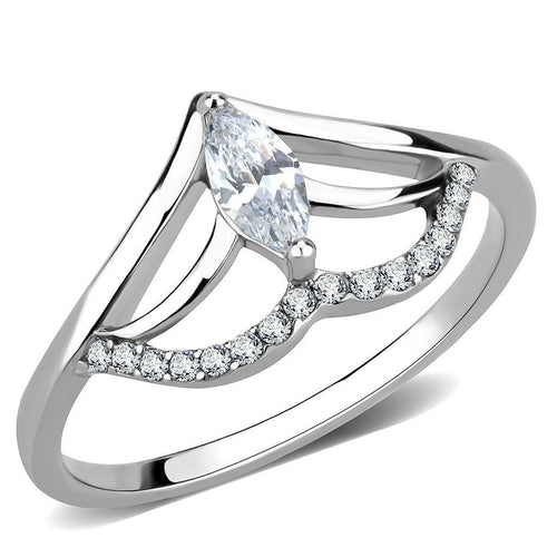 High polished stainless steel ring by Turquoise Tiger featuring AAA grade quality, with a sleek and shiny finish.