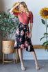 Automotive dashboard with Jade Icarus Reborn J Floral Wrap Ruffle Hem Dress-themed design in vibrant colors