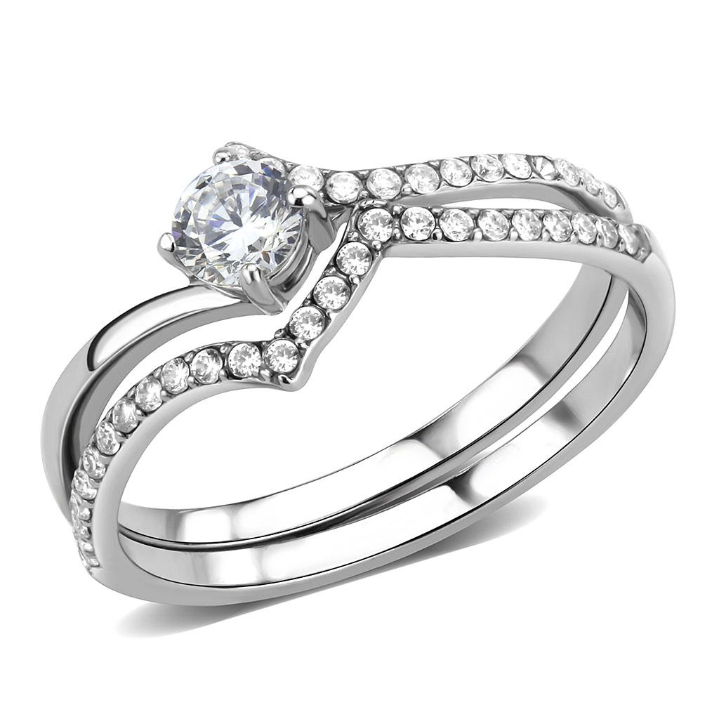 High-polished stainless steel ring from Turquoise Tiger, showcasing a sleek, shiny no-plating design with smooth finish.