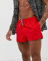 Dark red Sky Felix swim shorts with elastic waistband and side pockets, suitable for beach or poolside wear.