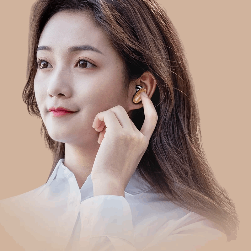 Lilac Milo TWS wireless Bluetooth 5.2 stereo sport headphones with in-ear design and compact charging case, black color.