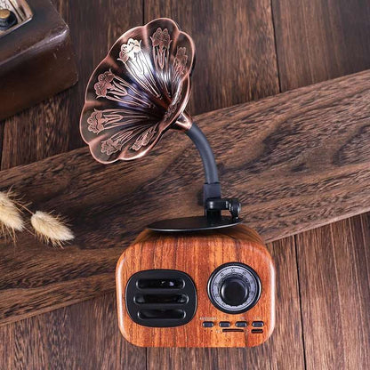 Fuchsia Molly Retro Bluetooth Speaker in vibrant pink with vintage design, compact portable speaker for wireless audio.