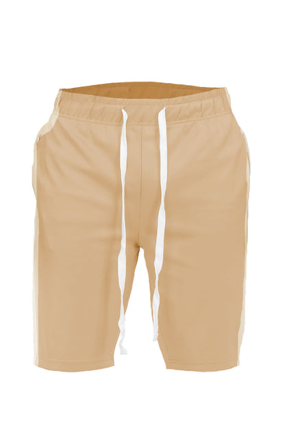 Lime Milo single stripe shorts in navy and white, casual shorts with a single stripe design, shown on a white background.