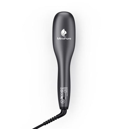 Teal Simba hair straightener brush with ionic generator, fast 30-second heating, designed for smooth, sleek hair styling.