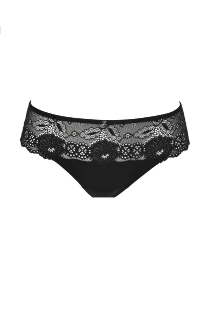 Turquoise Atalanta Feel Good Line brief in soft fabric, close-up of light blue lingerie with subtle lace details.