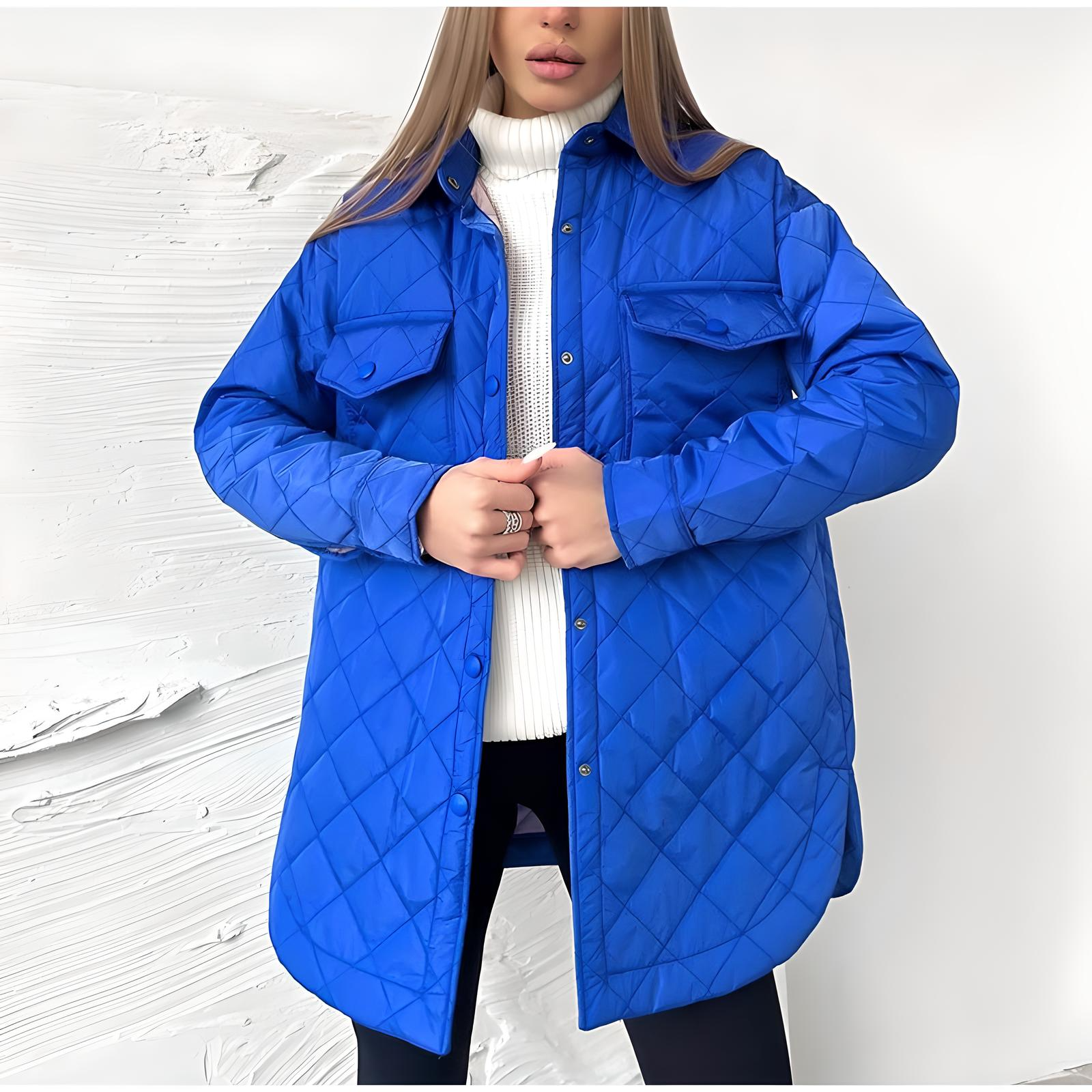 Carmine Juneberry long lapel cotton jacket with button front and tailored fit, stylish outerwear for casual or formal wear.