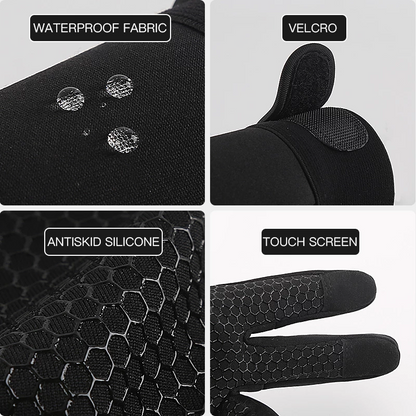 Teal Simba thermal winter cycling gloves with wrist support and touchscreen fingertips for outdoor sports and riding.