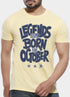 Scorpius "Legends Are Born In October" half-sleeve T-shirt featuring bold text and comfortable fit, ideal for October birthdays.