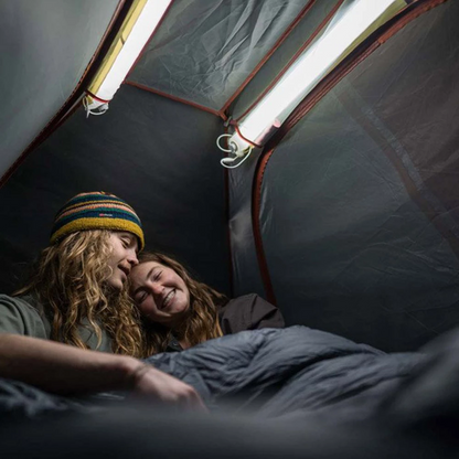 Teal Simba portable inflatable camping lamp with bright LED light, ideal for outdoor camping and outdoor sports activities.