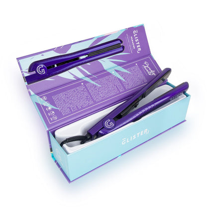 Sky Blue Thrace Paradise Flat Iron with Tourmaline gemstone infusion for smooth, shiny ultraviolet hair styling.