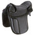 Mauve Aura treeless synthetic bareback horse saddle in size 15-18 inches, shown on a horse for outdoor riding.