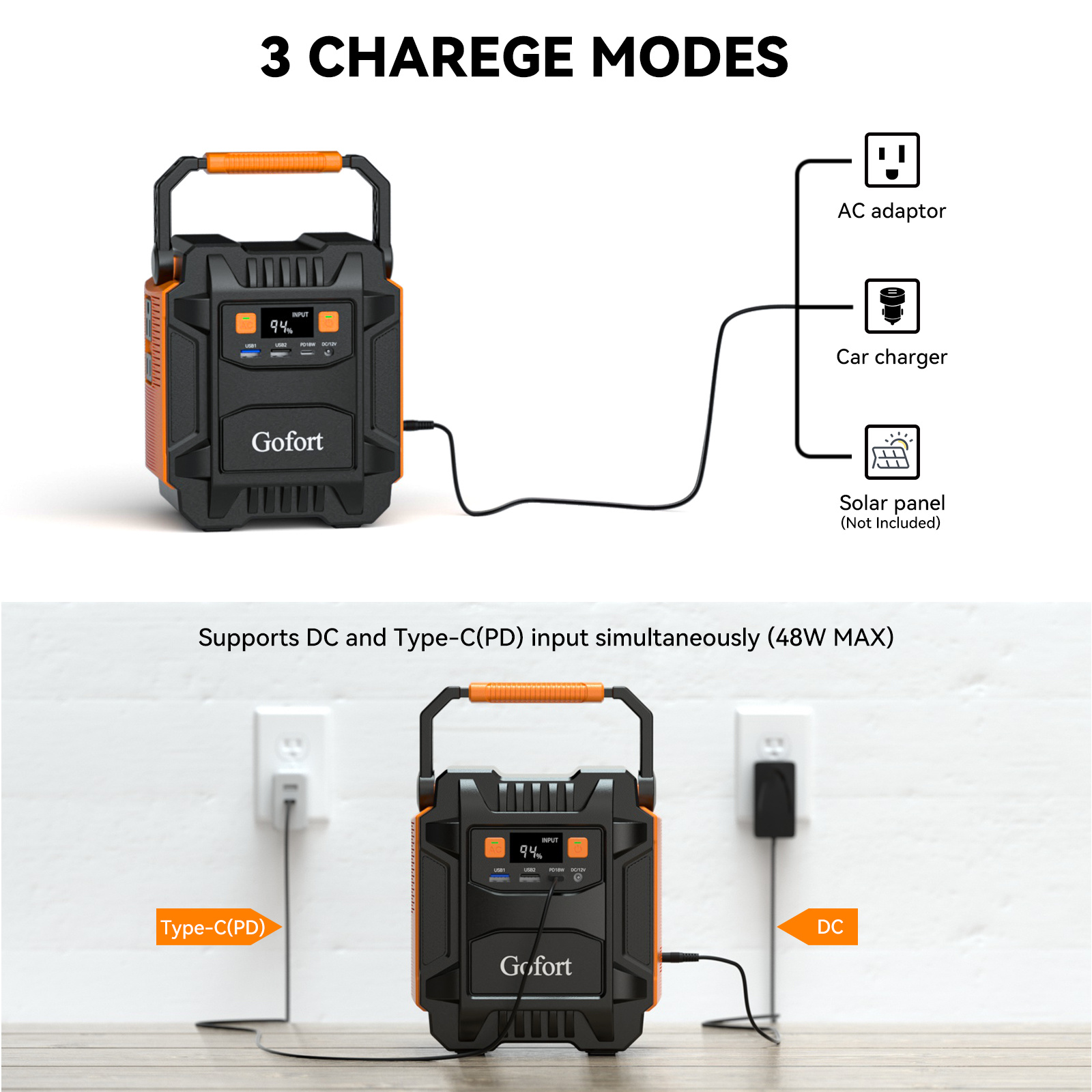 Lilac Milo 200W solar power bank and generator for camping, featuring multiple ports and a compact portable design for outdoor use
