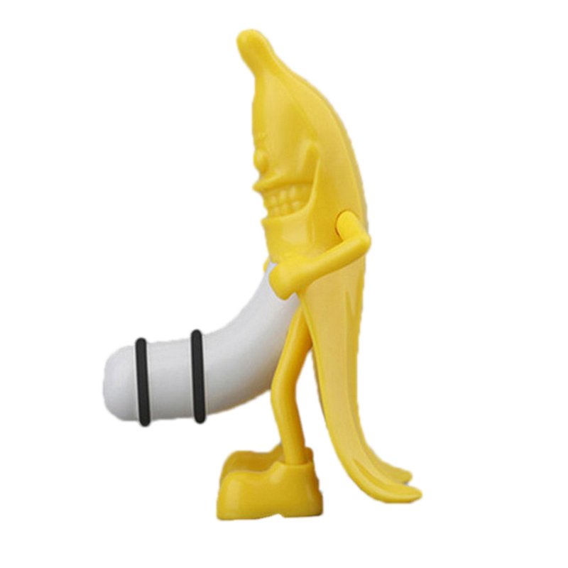 Fuchsia Molly Mr Banana Bottle Stopper in drinkware, featuring a playful banana design on a silicone stopper for bottles.