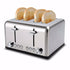Stainless steel Teal Simba bakery toaster with extra-wide slots for bagels and bread, modern kitchen appliance for toasting.