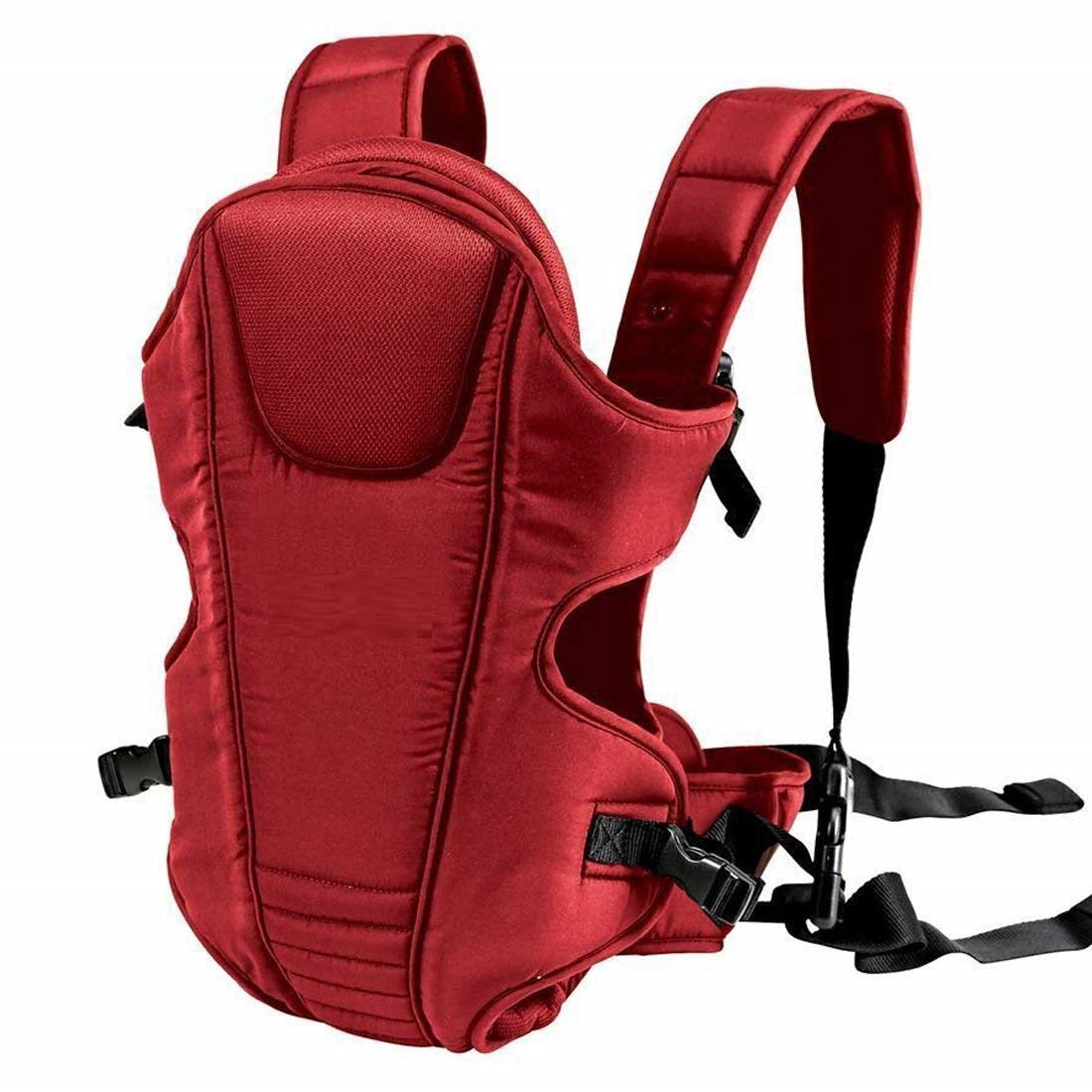 Gray Themis 3-in-1 ergonomic adjustable sling carrying bag in maroon for kids and babies, featuring versatile design and padded straps.