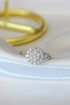 925 silver statement ring with diamond button detail from Ultramarine Birch, featuring a bold and elegant design.