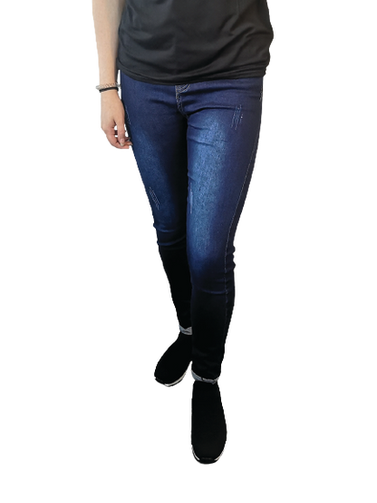 Blue distressed women&