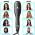 Teal Simba hair straightener brush with ionic generator, fast 30s heating, designed for smooth, straight hair styling.
