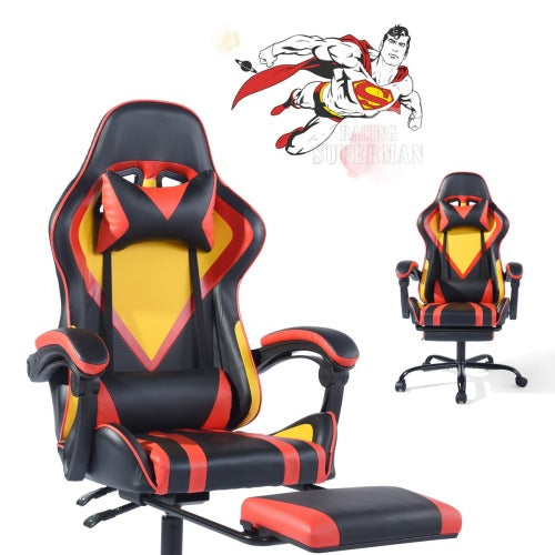 Teal Simba gaming office high back leather desk chair, ergonomic computer furniture with adjustable height and padded armrests.