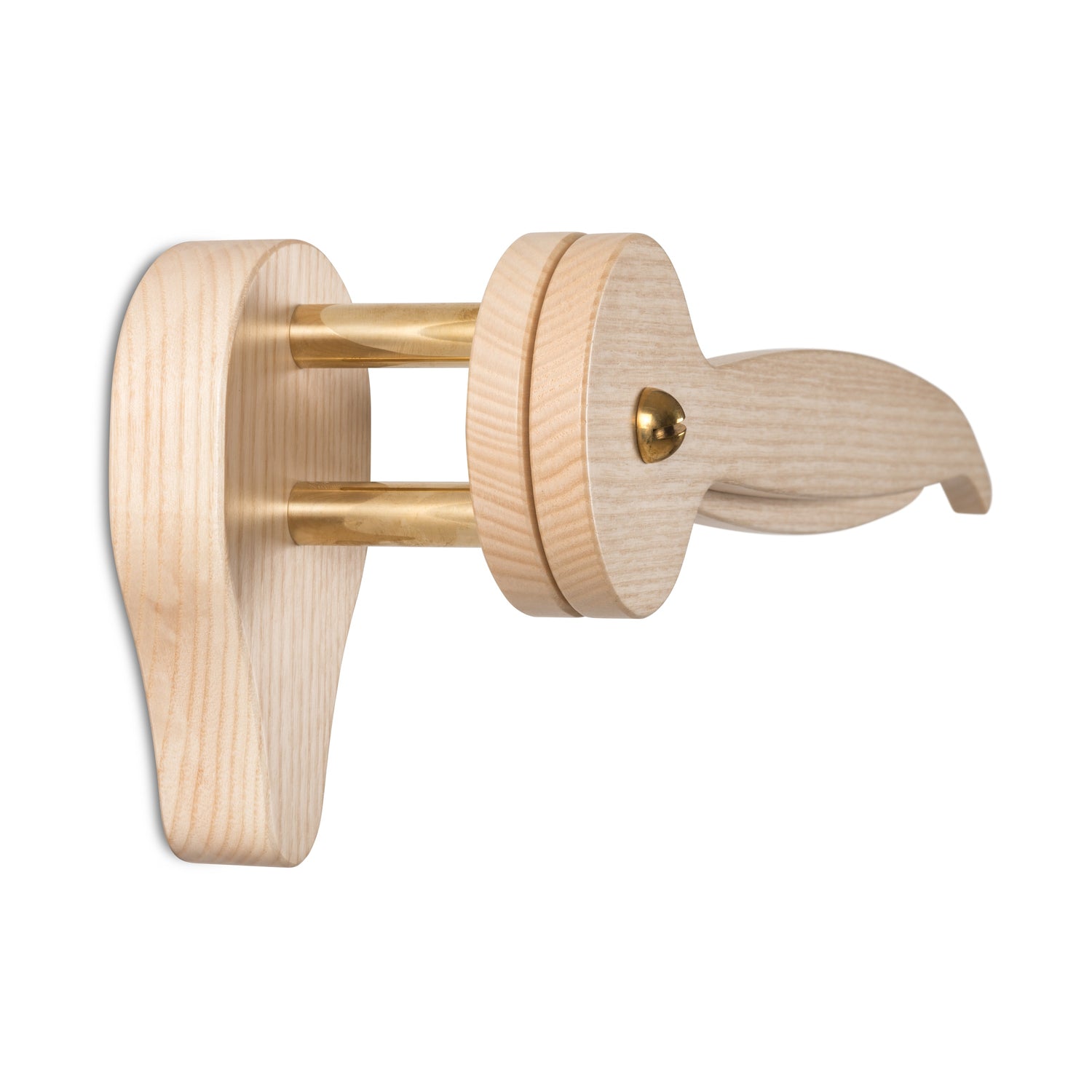 Orange Millie ash wood wall hangers for trousers, stylish home decor accessory, natural wood finish, ready for installation.