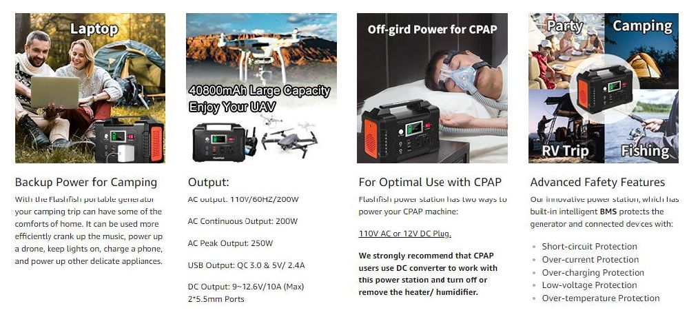 Lilac Milo 200W portable generator with 40800mAh battery, outdoor energy power supply, tech accessory for camping and emergency use.