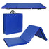 Lilac Milo 55x24x1.2-inch tri-fold gymnastics yoga mat with hand buckle, shown folded for easy storage and transport.