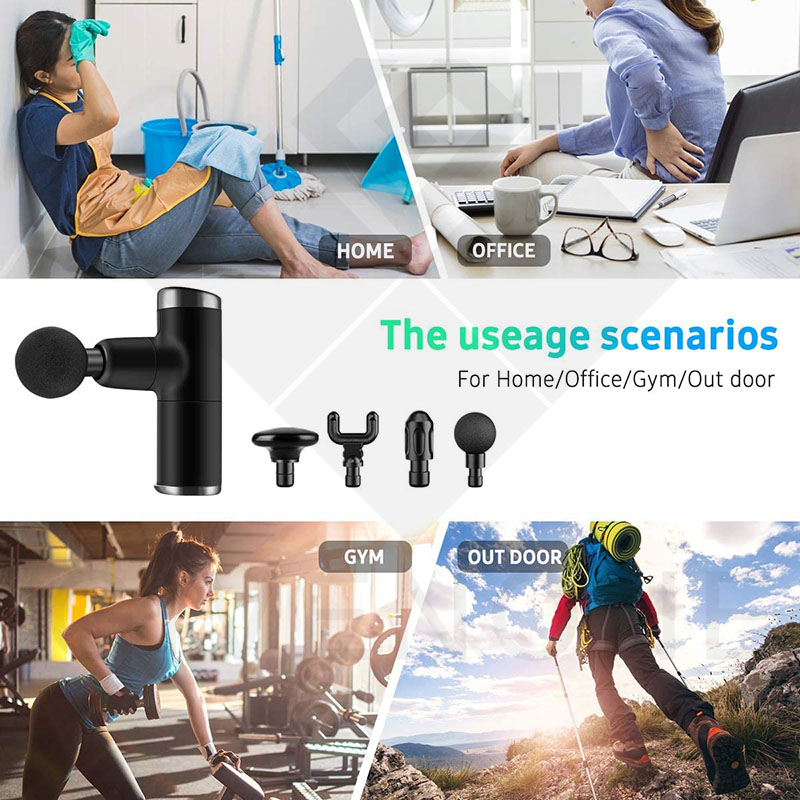 Teal Simba mini muscle massage gun for body tissue and fascia relief, compact healthcare massager with ergonomic design.