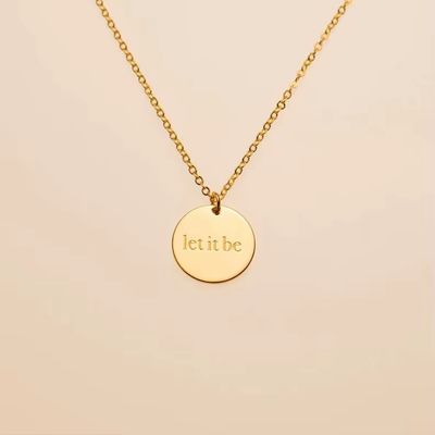 Byzantium Metis Let it be pendant necklace with a silver-tone charm hanging on a delicate chain.