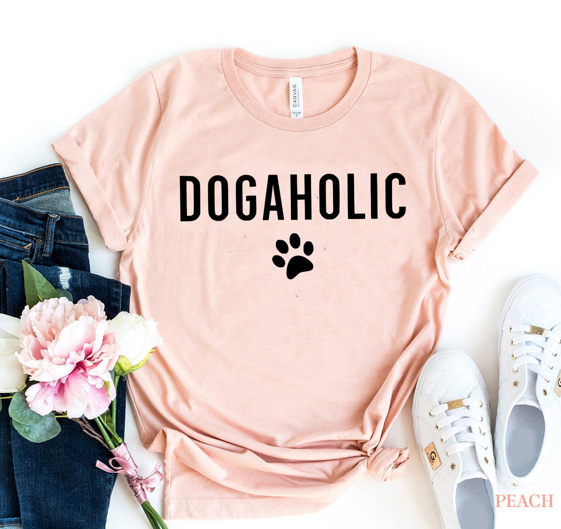 Agate Dogaholic T-shirt featuring a stylish design, made from comfortable fabric, perfect for dog lovers and casual wear.
