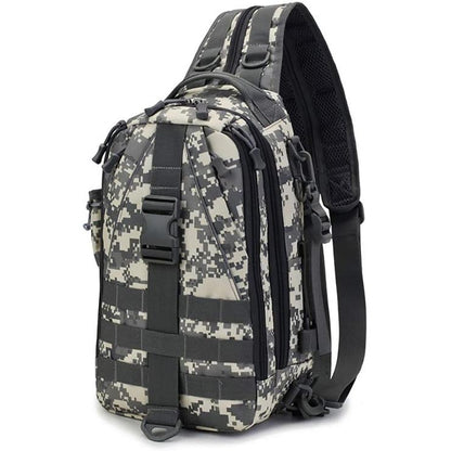 Amethyst Osage waterproof fishing gear backpack with multiple compartments and sturdy straps, designed for outdoor anglers.