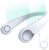 Teal Simba portable mini bladeless neck fan, rechargeable summer cooling fan worn around the neck, lightweight tech accessory.