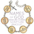 Stainless steel scripture bracelet with "Yahweh YHWH" engraved, featuring a simple design, by Orchid Briseis.