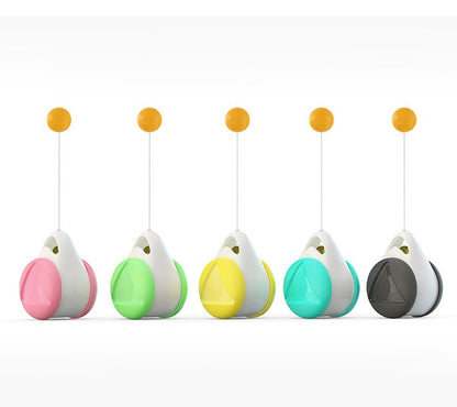 Lilac Milo Tumbler Balanced Wheel Swinging Cat Toy with ball, designed to entertain cats with colorful, interactive pet toy features.